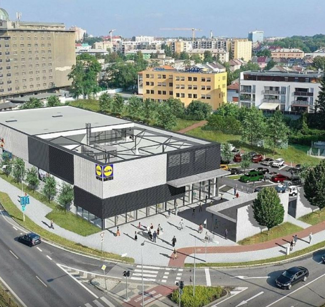 Lidl na Velkomoravské bude mít dvě patra