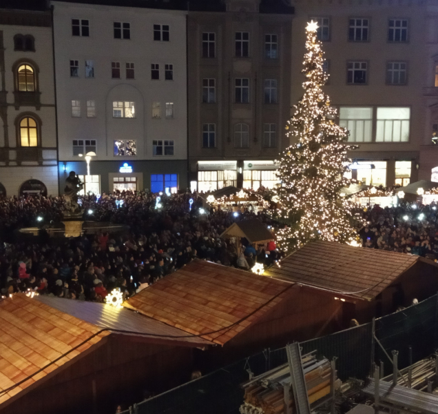 Vánoční trhy v Olomouci: menší, bez programu i kluziště