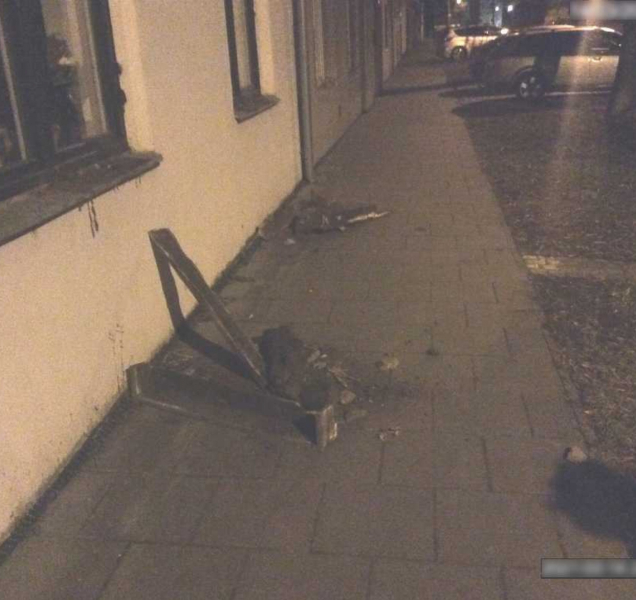 Neznámý pachatel zničil květinovou výzdobu u rodinného domu