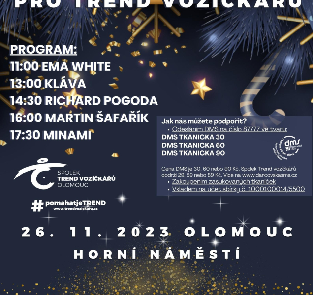Vánoční benefiční koncert pro Spolek Trend vozíčkářů